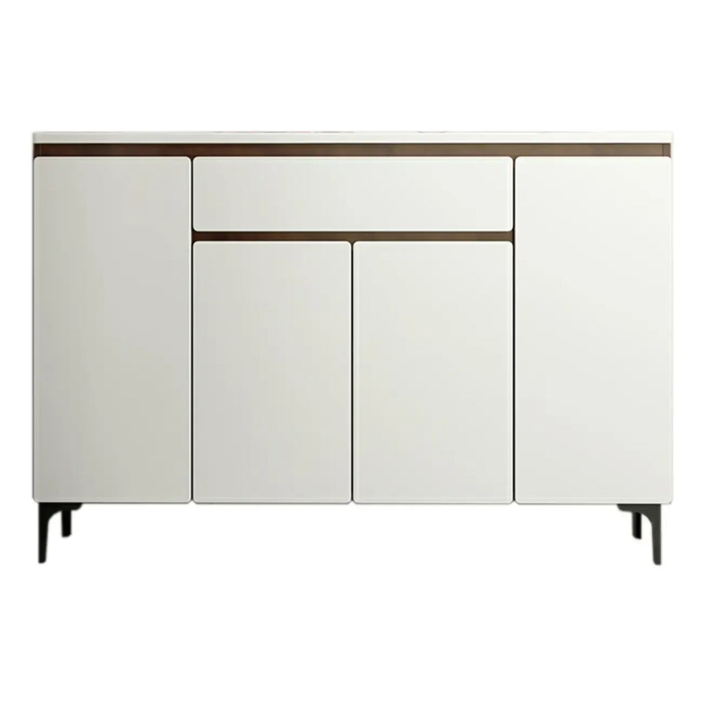 Contemporary White Wooden Shoe Cabinet for Entryway