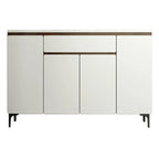Contemporary White Wooden Shoe Cabinet for Entryway