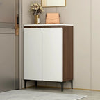 Contemporary White Wooden Shoe Cabinet for Entryway