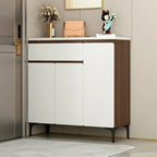 Contemporary White Wooden Shoe Cabinet for Entryway