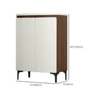 Contemporary White Wooden Shoe Cabinet for Entryway
