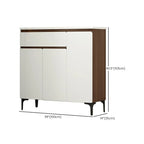 Contemporary White Wooden Shoe Cabinet for Entryway
