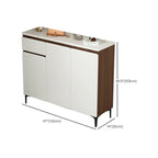 Contemporary White Wooden Shoe Cabinet for Entryway
