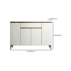 Contemporary White Wooden Shoe Cabinet for Entryway