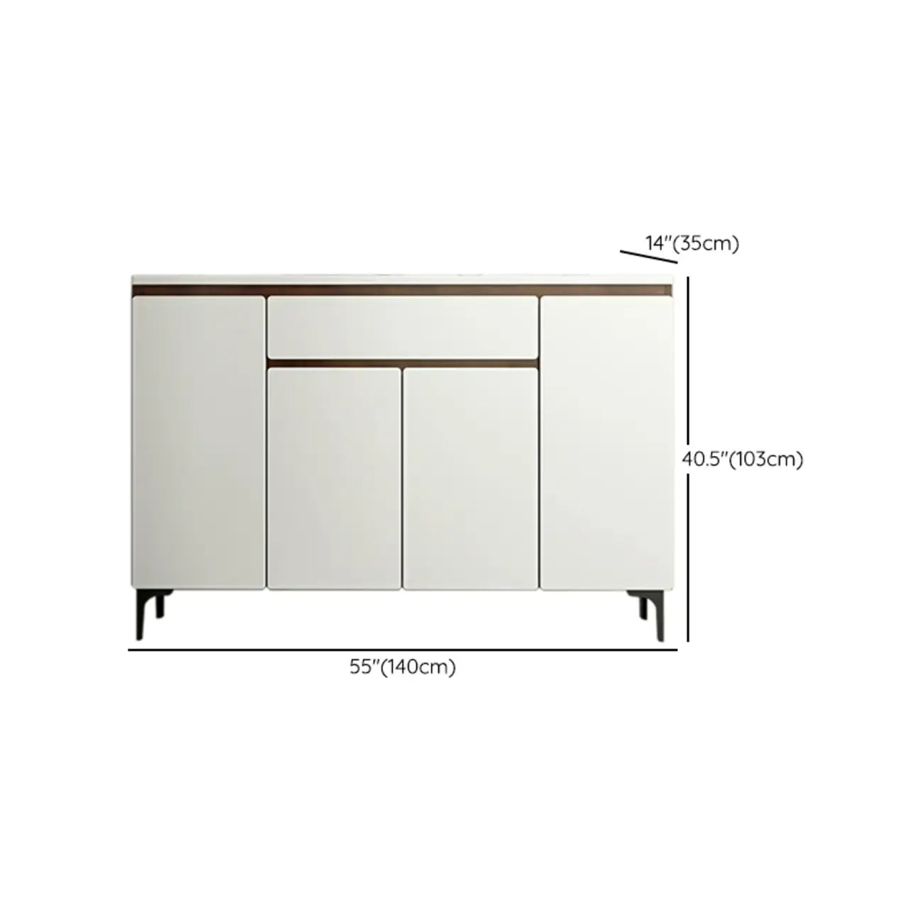 Contemporary White Wooden Shoe Cabinet for Entryway