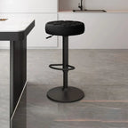Leather Upholstered Adjustable Swivel Bar Stools