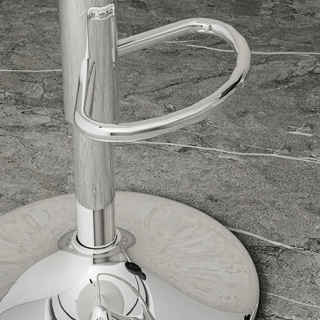 Leather Upholstered Adjustable Swivel Bar Stools