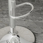 Leather Upholstered Adjustable Swivel Bar Stools