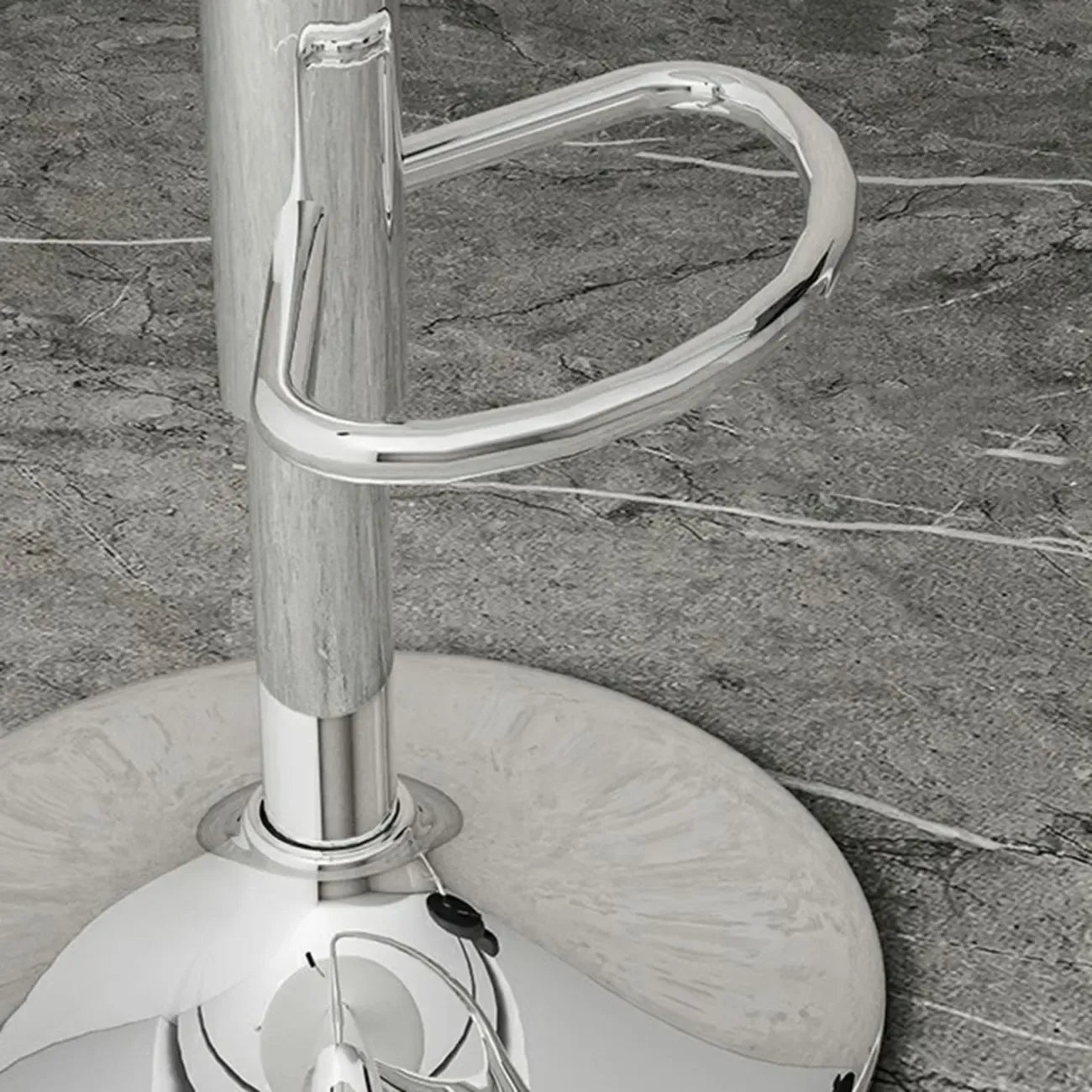 Leather Upholstered Adjustable Swivel Bar Stools