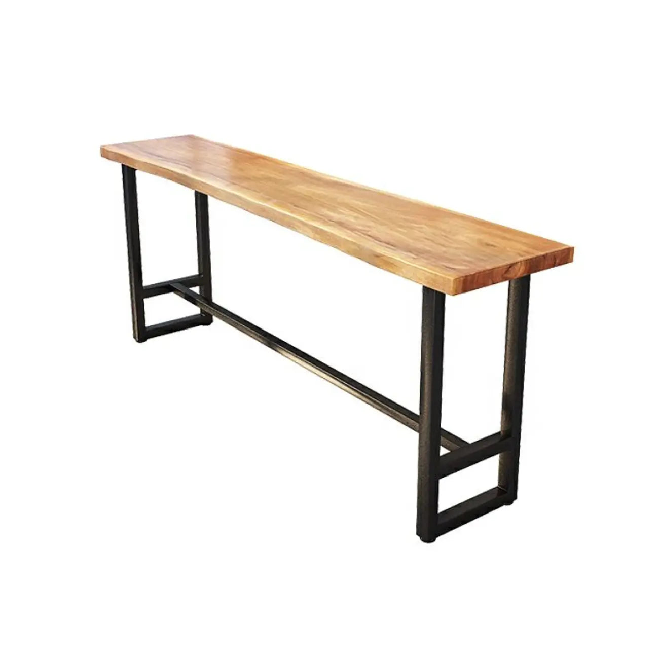 Nordic Brown Wood Rectangular Large Bar Height Table