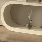 U-Shaped Metal White Narrow Console Table
