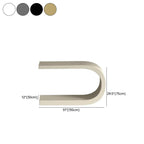 U-Shaped Metal White Narrow Console Table