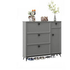 Contemporary Green Wood Shoe Cabinet for Entryway