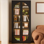 Modern Black Metal Adjustable Shelves Storage Cabinet