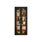 Modern Black Metal Adjustable Shelves Storage Cabinet