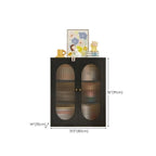 Modern Black Metal Adjustable Shelves Storage Cabinet