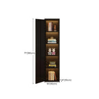 Modern Black Metal Adjustable Shelves Storage Cabinet