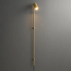 Industrial Black Plug In Wall Sconce with Adjustable Head
