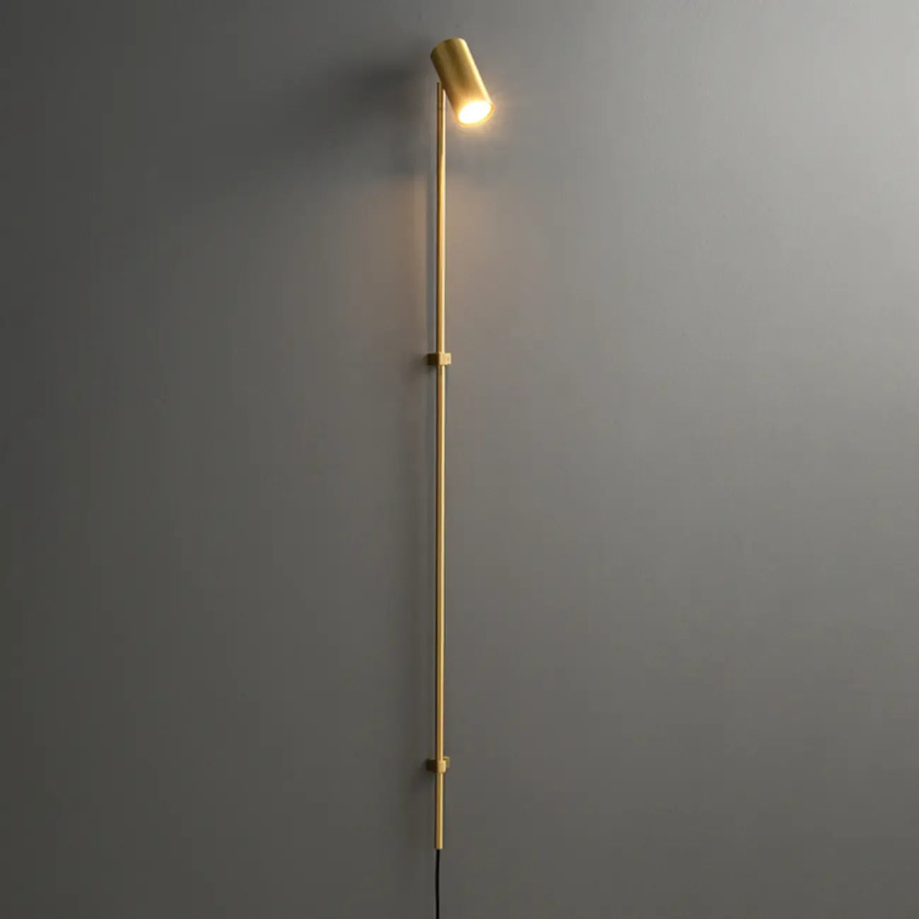 Industrial Black Plug In Wall Sconce with Adjustable Head