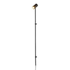 Industrial Black Plug In Wall Sconce with Adjustable Head