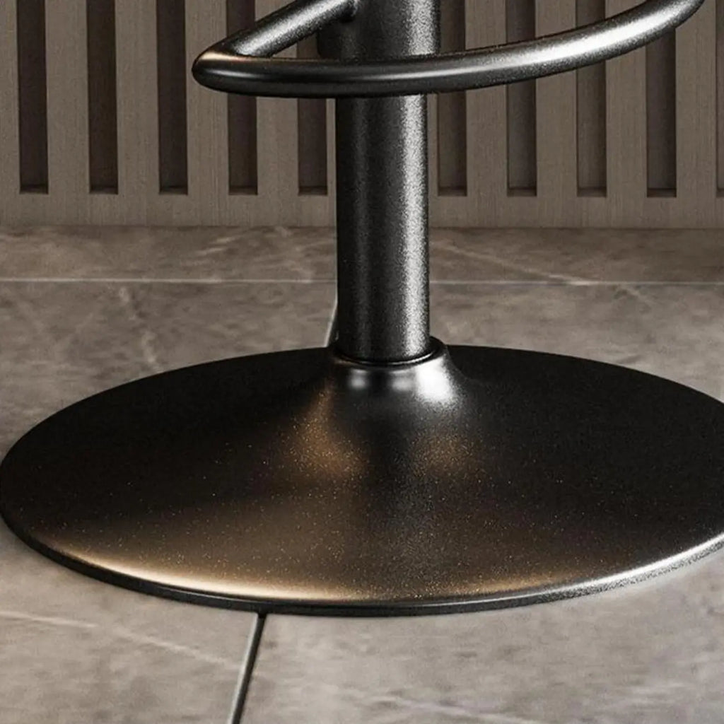 Modern Leather Adjustable Swivel Bar Stools with Back