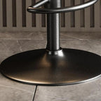 Modern Leather Adjustable Swivel Bar Stools with Back