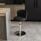 Modern Leather Adjustable Swivel Bar Stools with Back
