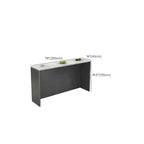 Elegance Stone Top Wood Sofa Bar Table for Living Room