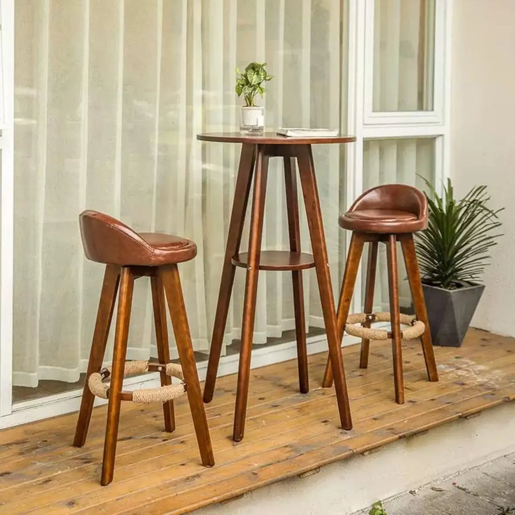 Modern Rubberwood Bar Table Non Adjustable Ideal for Home
