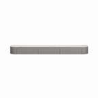 71 Contemporary Grey Stone Floating TV Stand with Cabinet