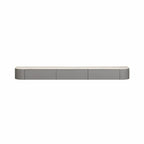 71 Contemporary Grey Stone Floating TV Stand with Cabinet