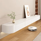 71 Contemporary Grey Stone Floating TV Stand with Cabinet
