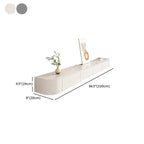 71 Contemporary Grey Stone Floating TV Stand with Cabinet