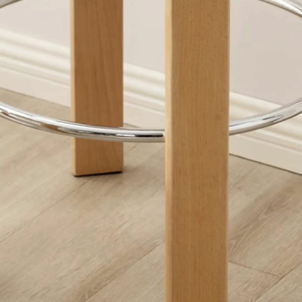 Contemporary Acrylic Wooden Frame Low Back Bar Stools