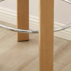 Contemporary Acrylic Wooden Frame Low Back Bar Stools