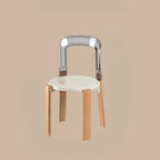 Contemporary Acrylic Wooden Frame Low Back Bar Stools