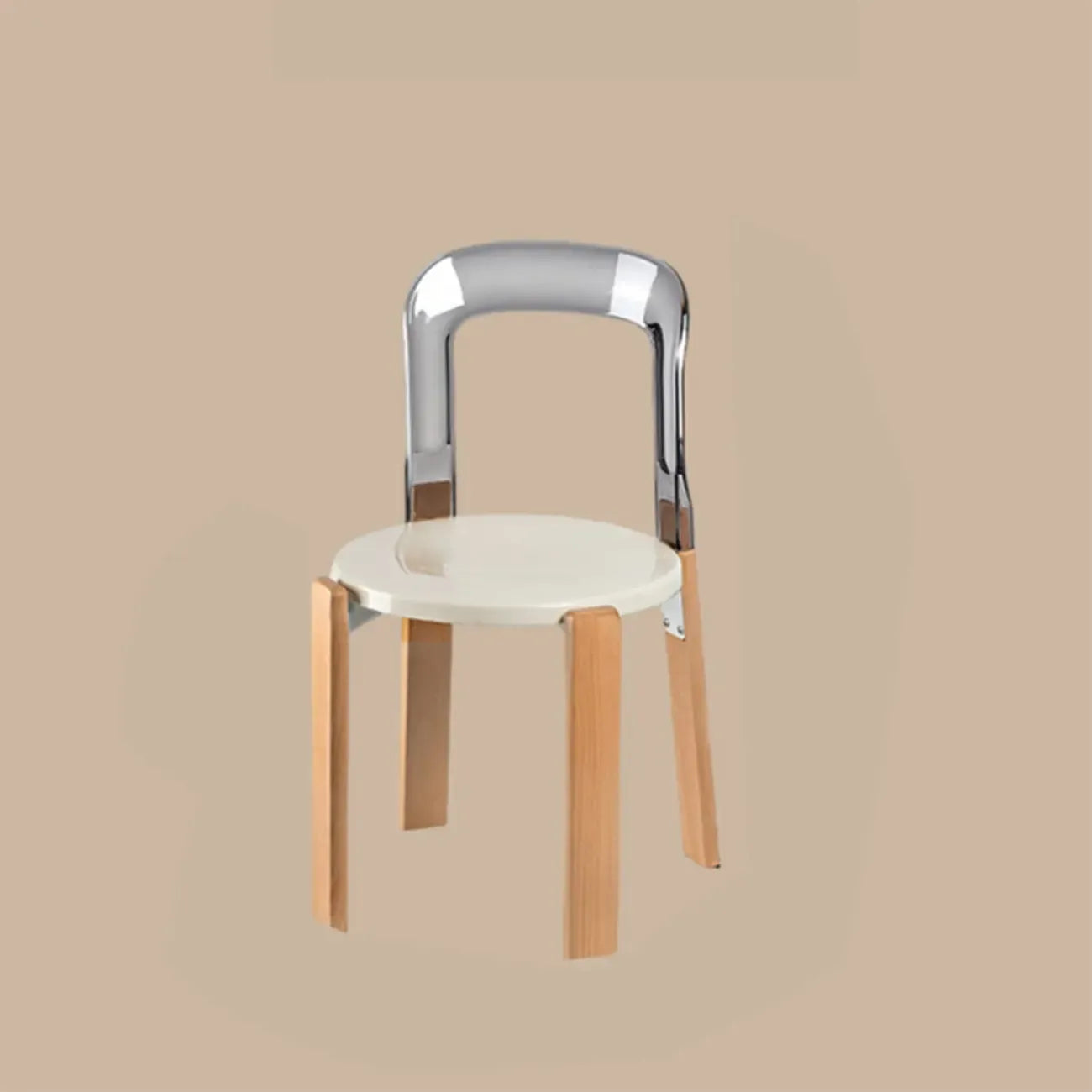 Contemporary Acrylic Wooden Frame Low Back Bar Stools