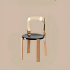 Contemporary Acrylic Wooden Frame Low Back Bar Stools