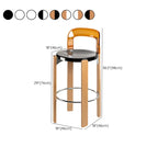 Contemporary Acrylic Wooden Frame Low Back Bar Stools