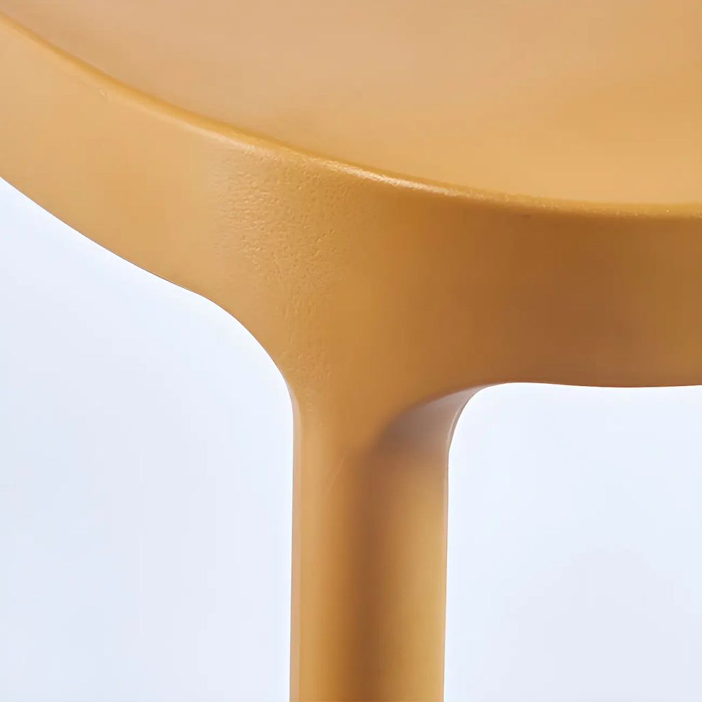 Modern Saddle Plastic Stackable Low Back Bar Height Stools