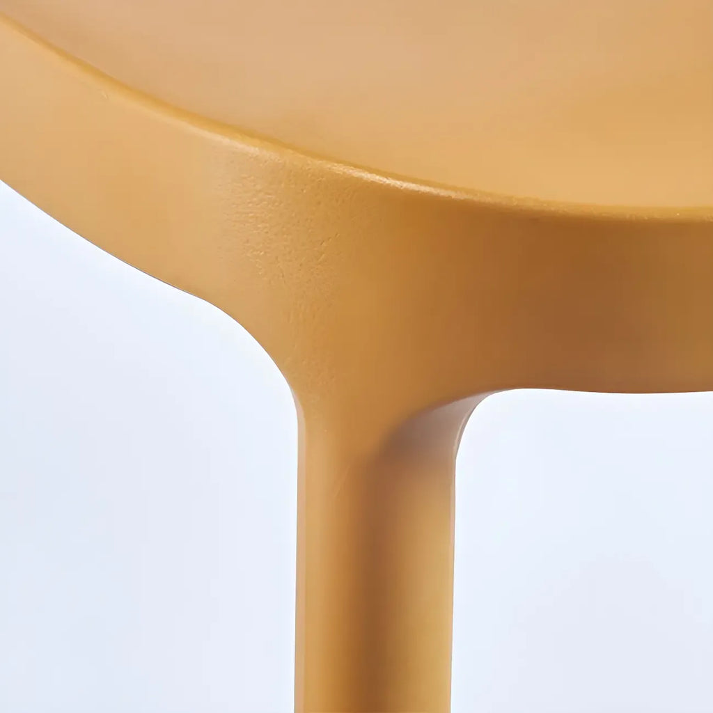 Modern Saddle Plastic Stackable Low Back Bar Height Stools