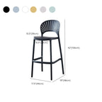 Modern Saddle Plastic Stackable Low Back Bar Height Stools