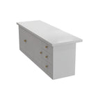Modern White Faux Marble Wood Storage Bar Tables