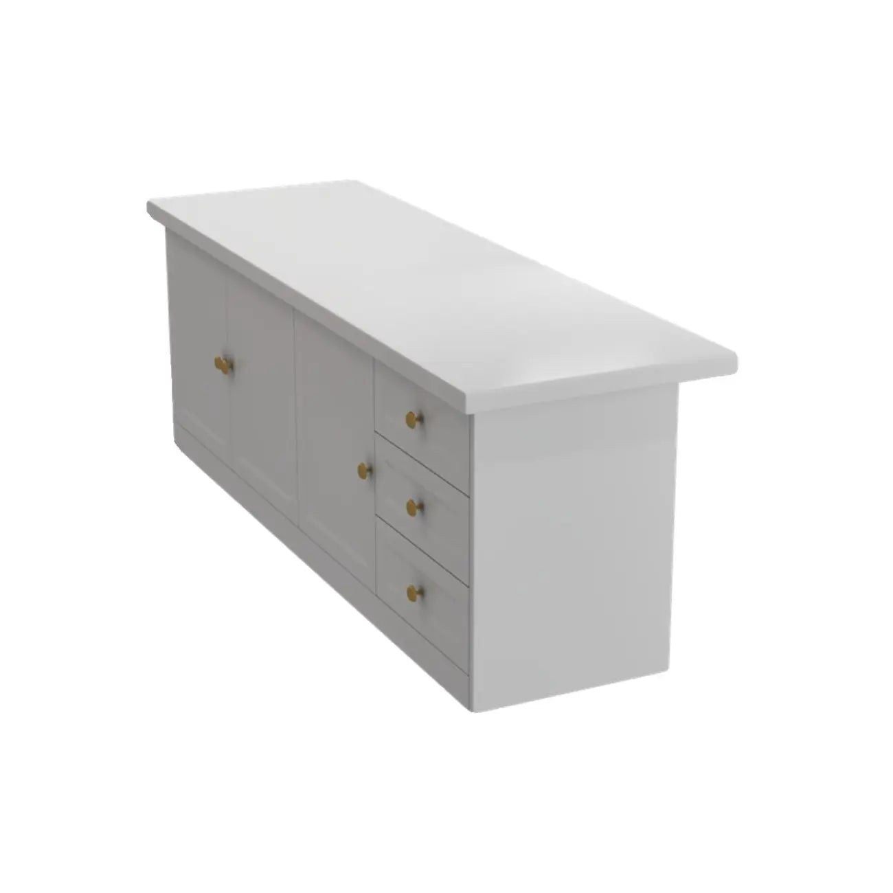 Modern White Faux Marble Wood Storage Bar Tables