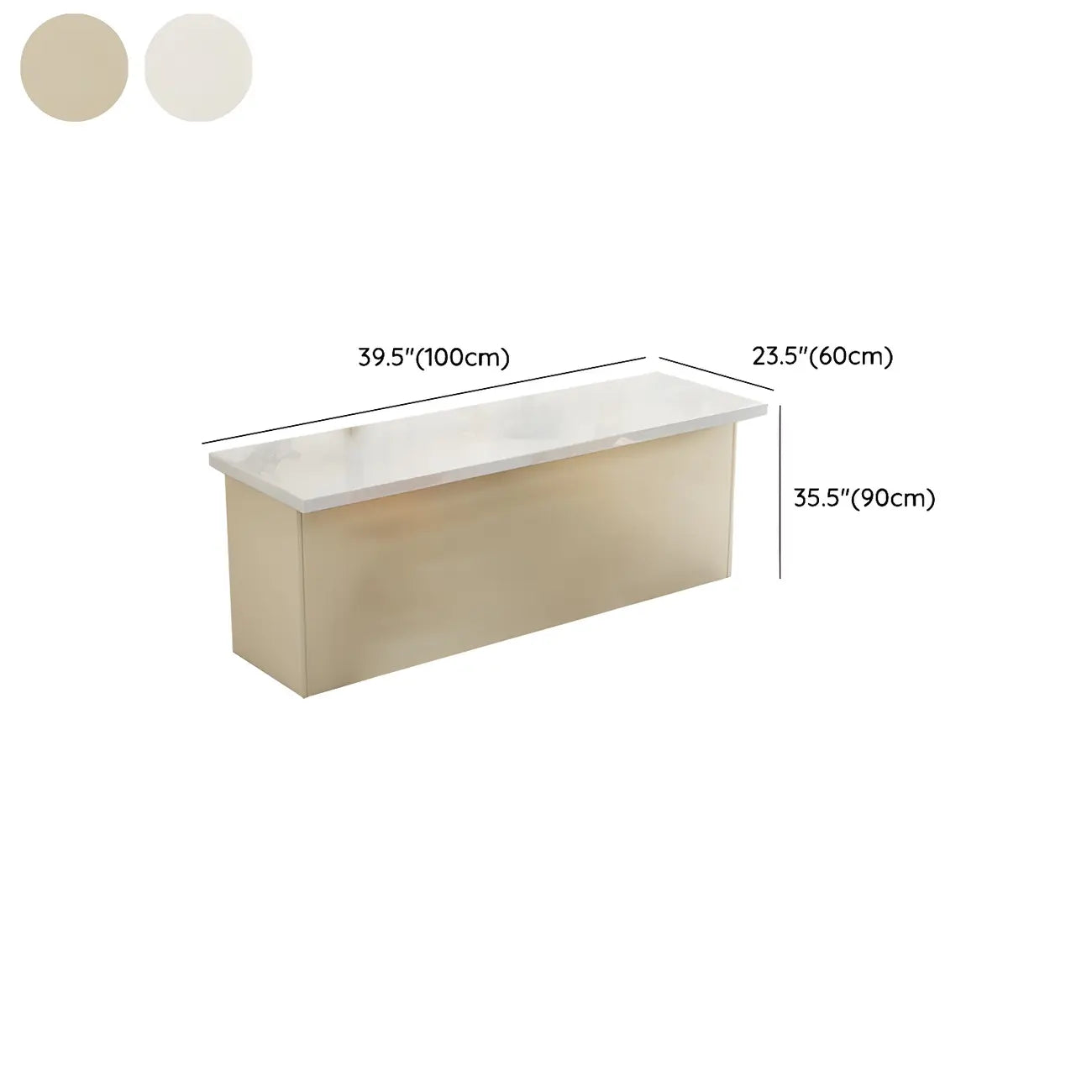 Modern White Faux Marble Wood Storage Bar Tables