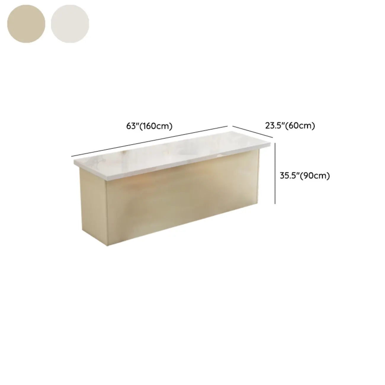 Modern White Faux Marble Wood Storage Bar Tables