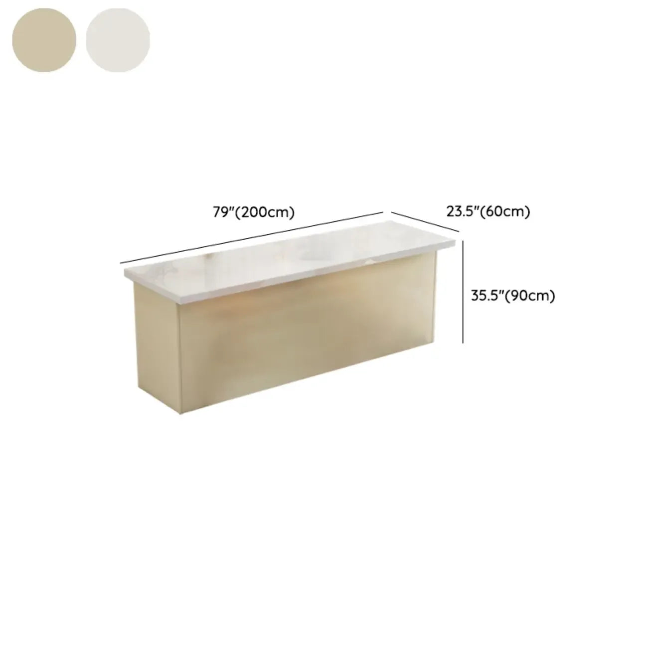 Modern White Faux Marble Wood Storage Bar Tables