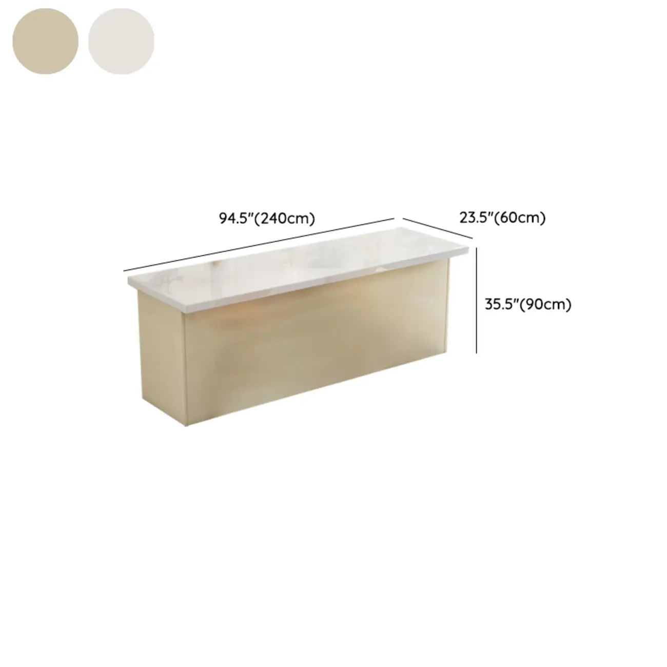 Modern White Faux Marble Wood Storage Bar Tables