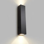 Black Modern Up & Down 2-Light Wall Sconce for Indoor