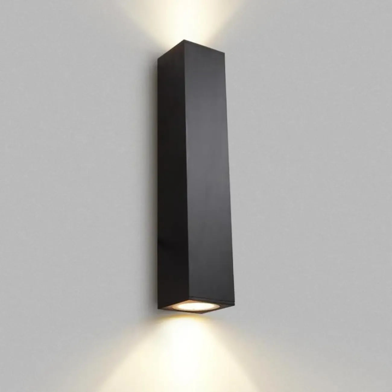 Black Modern Up & Down 2-Light Wall Sconce for Indoor